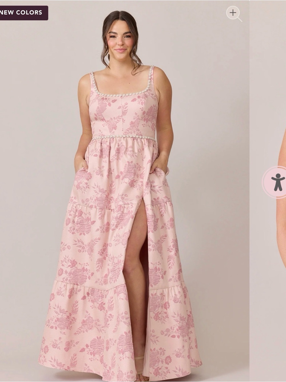 Revelry Pink Jacquard Winslet Bridesmaid Dress Size 10